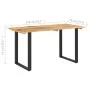 Mesa de comedor de madera maciza de acacia 140x70x76 cm de vidaXL, Mesas de cocina y de comedor - Ref: Foro24-286474, Precio:...