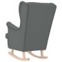 Silla mecedora de tela gris oscuro 74x90x102 cm en Sillones | Comprar online en Foru.es