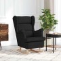 Silla mecedora de tela negro 74x90x102 cm en Sillones | Comprar online en Foru.es