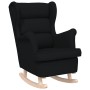 Silla mecedora de tela negro 74x90x102 cm en Sillones | Comprar online en Foru.es