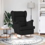 Silla mecedora de tela negro 74x90x102 cm en Sillones | Comprar online en Foru.es