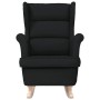 Silla mecedora de tela negro 74x90x102 cm en Sillones | Comprar online en Foru.es