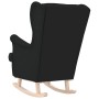 Silla mecedora de tela negro 74x90x102 cm en Sillones | Comprar online en Foru.es