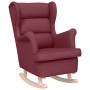 Silla mecedora de tela rojo vino tinto 74x90x102 cm en Sillones | Comprar online en Foru.es