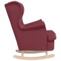 Silla mecedora de tela rojo vino tinto 74x90x102 cm en Sillones | Comprar online en Foru.es