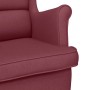 Silla mecedora de tela rojo vino tinto 74x90x102 cm en Sillones | Comprar online en Foru.es