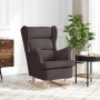 Silla mecedora de tela marrón oscuro 74x90x102 cm en Sillones | Comprar online en Foru.es