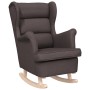 Silla mecedora de tela marrón oscuro 74x90x102 cm en Sillones | Comprar online en Foru.es