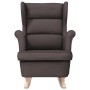 Silla mecedora de tela marrón oscuro 74x90x102 cm en Sillones | Comprar online en Foru.es