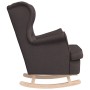 Silla mecedora de tela marrón oscuro 74x90x102 cm en Sillones | Comprar online en Foru.es