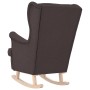Silla mecedora de tela marrón oscuro 74x90x102 cm en Sillones | Comprar online en Foru.es
