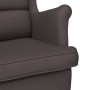 Silla mecedora de tela marrón oscuro 74x90x102 cm en Sillones | Comprar online en Foru.es