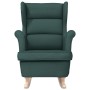 Silla mecedora de tela verde oscuro 74x90x102 cm en Sillones | Comprar online en Foru.es