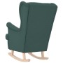 Silla mecedora de tela verde oscuro 74x90x102 cm en Sillones | Comprar online en Foru.es