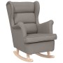 Silla mecedora de tela taupe 74x90x102 cm en Sillones | Comprar online en Foru.es