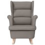Silla mecedora de tela taupe 74x90x102 cm en Sillones | Comprar online en Foru.es