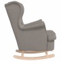 Silla mecedora de tela taupe 74x90x102 cm en Sillones | Comprar online en Foru.es