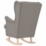 Silla mecedora de tela taupe 74x90x102 cm en Sillones | Comprar online en Foru.es