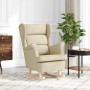 Silla mecedora de tela crema 74x90x102 cm en Sillones | Comprar online en Foru.es