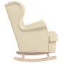 Silla mecedora de tela crema 74x90x102 cm en Sillones | Comprar online en Foru.es