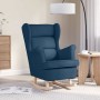 Silla mecedora de tela azul 74x90x102 cm en Sillones | Comprar online en Foru.es