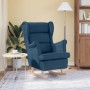 Silla mecedora de tela azul 74x90x102 cm en Sillones | Comprar online en Foru.es