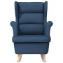 Silla mecedora de tela azul 74x90x102 cm en Sillones | Comprar online en Foru.es