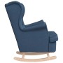 Silla mecedora de tela azul 74x90x102 cm en Sillones | Comprar online en Foru.es