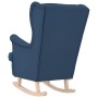 Silla mecedora de tela azul 74x90x102 cm en Sillones | Comprar online en Foru.es
