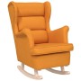 Silla mecedora de tela amarillo oscuro 74x90x102 cm en Sillones | Comprar online en Foru.es