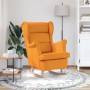 Silla mecedora de tela amarillo oscuro 74x90x102 cm en Sillones | Comprar online en Foru.es
