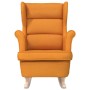 Silla mecedora de tela amarillo oscuro 74x90x102 cm en Sillones | Comprar online en Foru.es
