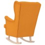 Silla mecedora de tela amarillo oscuro 74x90x102 cm en Sillones | Comprar online en Foru.es