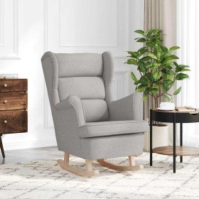 Silla mecedora de tela gris nube 74x90x102 cm en Sillones | Comprar online en Foru.es