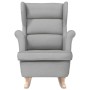 Silla mecedora de tela gris nube 74x90x102 cm en Sillones | Comprar online en Foru.es