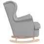 Silla mecedora de tela gris nube 74x90x102 cm en Sillones | Comprar online en Foru.es
