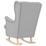Silla mecedora de tela gris nube 74x90x102 cm en Sillones | Comprar online en Foru.es