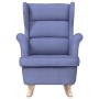 Silla mecedora de tela azul vaquero 74x90x102 cm en Sillones | Comprar online en Foru.es