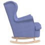 Silla mecedora de tela azul vaquero 74x90x102 cm en Sillones | Comprar online en Foru.es