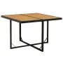 Garden table synthetic rattan black acacia wood 109x107x74cm by vidaXL, Garden tables - Ref: Foro24-316790, Price: 79,75 €, D...