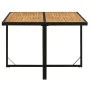 Garden table synthetic rattan black acacia wood 109x107x74cm by vidaXL, Garden tables - Ref: Foro24-316790, Price: 79,75 €, D...