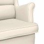 Silla mecedora de lino blanco 74x90x102 cm en Sillones | Comprar online en Foru.es