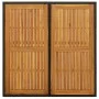 Garden table synthetic rattan black acacia wood 109x107x74cm by vidaXL, Garden tables - Ref: Foro24-316790, Price: 79,75 €, D...
