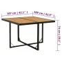 Garden table synthetic rattan black acacia wood 109x107x74cm by vidaXL, Garden tables - Ref: Foro24-316790, Price: 79,75 €, D...