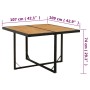 Mesa de jardín ratán sintético madera acacia negro 109x107x74cm de vidaXL, Mesas de jardín - Ref: Foro24-316790, Precio: 80,4...