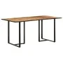 Mesa de comedor madera de mango rugosa 160 cm de vidaXL, Mesas de cocina y de comedor - Ref: Foro24-320693, Precio: 200,18 €,...