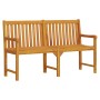 Banco de jardín 150 cm madera maciza de acacia de vidaXL, Bancos de jardín - Ref: Foro24-316611, Precio: 169,96 €, Descuento: %