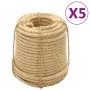 Sisal ropes 5 pcs 16 mm 100 m by vidaXL, Ropes and metal cords - Ref: Foro24-3196231, Price: 535,24 €, Discount: %