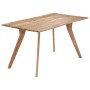 Mesa de comedor de madera maciza de acacia 140x80x76 cm de vidaXL, Mesas de cocina y de comedor - Ref: Foro24-247977, Precio:...
