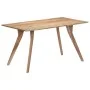 Mesa de comedor de madera maciza de acacia 140x80x76 cm de vidaXL, Mesas de cocina y de comedor - Ref: Foro24-247977, Precio:...
